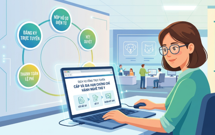 Số hóa thủ tục cấp và gia hạn chứng chỉ hành nghề thú y từ năm 2026